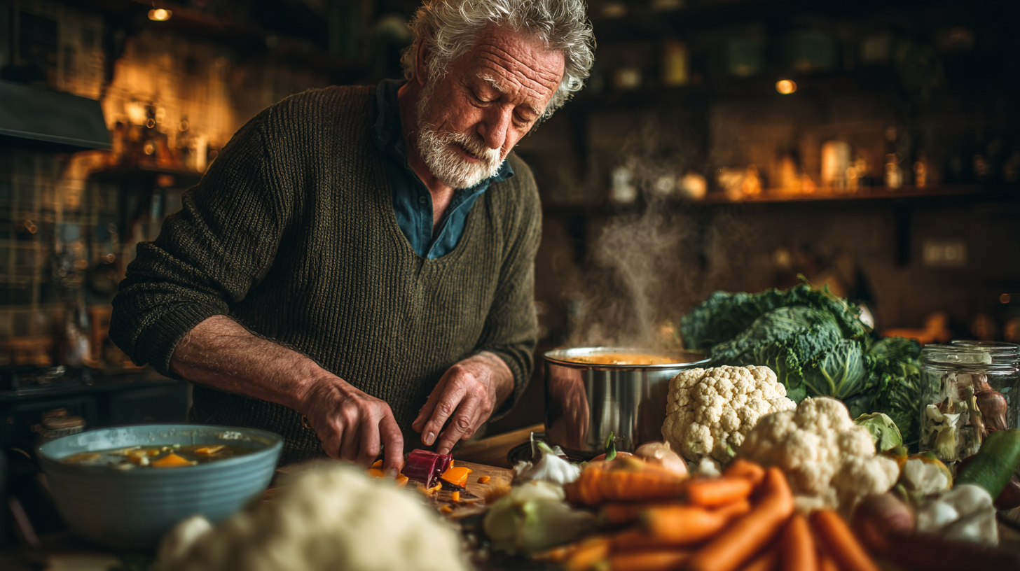 Щаслива пара готує здорову їжу на кухні